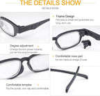 PUDOEN Flex Focal Adjustable Glasses Dial Vision Reading Glasses 0D to 350D Zoom Eyeglasses Men and Women (1)