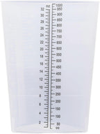 Vakly Graduated Intake Output Container 32 oz (10 Pack) – Plastic Triangular Measuring Beaker with oz & cc Markings for Urine Collection, Mixing, Paint, Epoxy & Lab Use