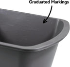 Vakly Wash Basins [2 Pack] – Rectangular Plastic 7-Quart Graduated Hospital Soaking Tub with Markings – Small Portable Washbasin for Face Washing, Cleaning, Foot Bath, Dishes, Laundry & Bedside Care