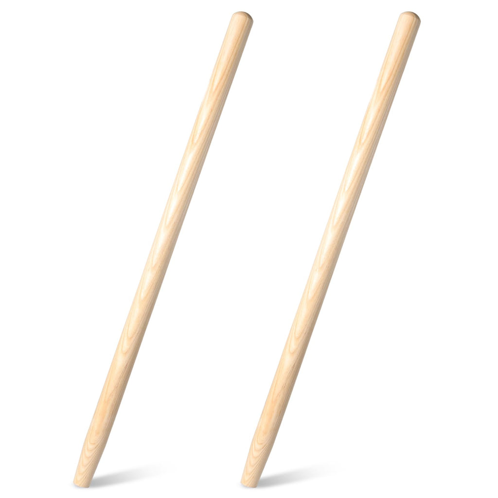 2 Pcs Shovel Handle Replacement 41" Length, 1-1/2" Diameter, Strong Hardwood Solid Ash Wood Straight Handle for Long D Shovels Garden Tool