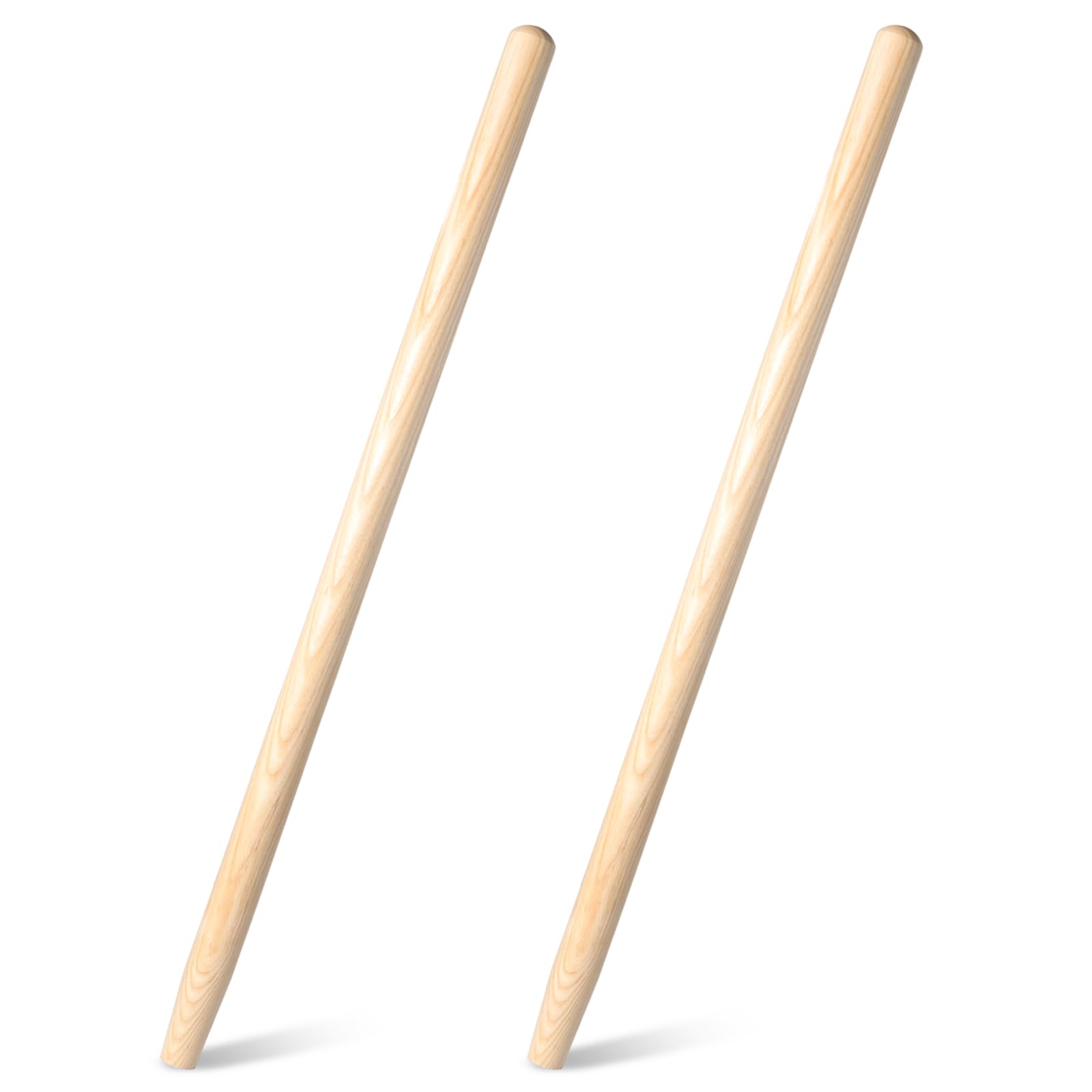 2 Pcs Shovel Handle Replacement 41" Length, 1-1/2" Diameter, Strong Hardwood Solid Ash Wood Straight Handle for Long D Shovels Garden Tool