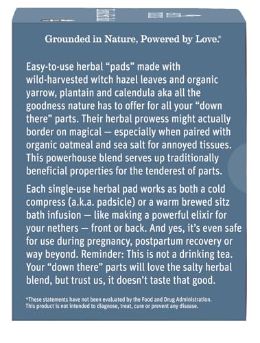 Earth Mama Herbal Sitz Bath | Pregnancy & Postpartum Essentials, Soothing Sitz Bath for Hemorrhoids with Witch Hazel, & Calendula, 6-Count (2-Pack)
