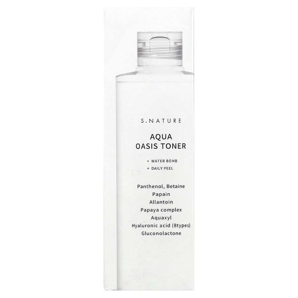 S.NATURE Aqua Oasis Toner | PHA, Soothing and Calming Skin,Hydrating, Refreshing Toner for All Skin Types, Korean Skin Care, Vegan | 300ml, 10.14 Fl Oz