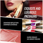 DE'MUMU Red Pink Lipstick Moisturizing for Women Shimmer Tinted Lip Balm Hydrating Nourishing Rasberry Lip Gloss Vegan& Cruelty Free Lip Makeup, ZG116 Crystal