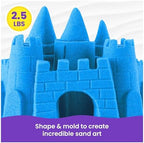 Kinetic Sand, 2.5lbs Blue Play Sand, Moldable Sensory Toys for Kids, Resealable Bag (Packaging May Vary), for Ages 3 and up