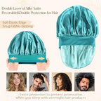 YANIBEST Bonnet for Men Hair Bonnet for Sleeping Double Layer Satin Bonnets for Black Women Curly Hair Braids
