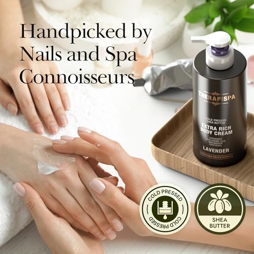 Extra Rich Body Cream – Deep Hydration & Nourishment for Dry, Rough Skin | Enriched with Shea Butter, Ceramides & Panthenol (B5) for Velvety Smooth Skin (Lavender, 17.0 fl oz, Pack of 2)