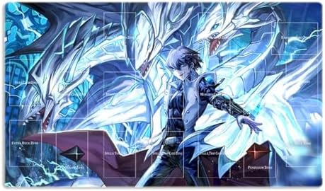 New Playmat Kaiba Seto Blue-Eyes White Dragon Mouse Pad TCG CCG Trading Card Game Mat + Free Bag (ZD039-28)