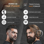 Bossman Hair & Beard Pomade - All Day Hold, Control and Moisturizing Hair, Beard and Moustache Styling Product - Natural Strong Hold Pomade - Made in USA (Royal Oud Scent)