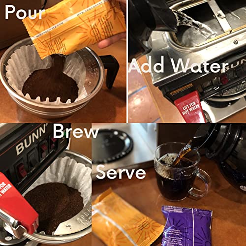 Sarasota Coffee Ground Packets | Gourmet Flavored Medium Roast Bulk Coffee Packs | Southern Texas Butter Pecan | Low Acid Mold Free Individual Pouches for 12 Cup Coffee Maker | 2 Ounce Bags, 36 Count