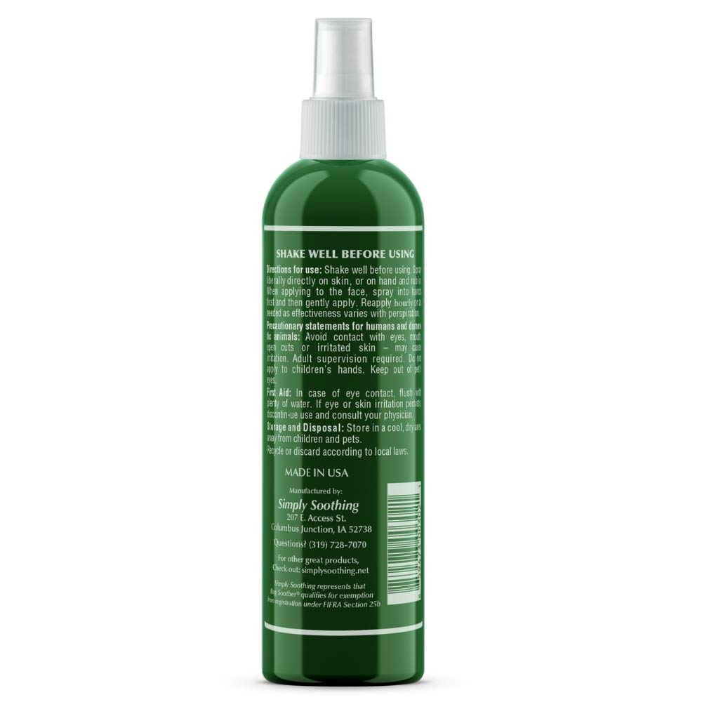 Bug Soother Natural Insect Repellent Spray, DEET-Free 8 oz. (2 Count)