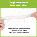 Crocodile Cloth Original Heavy-Duty Hand & Tool Wipes, 100 Count