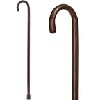 DMI Round Handle Wood Cane, Wooden Walking Cane with Rubber Tip, Durable and Warp Resistant Walnut Wooden Walking Stick, Lightweight and Strong, Holds up to 250 lbs, Made in the USA