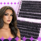 Lash Clusters Thick Mink Eyelash Clusters 280Pcs Volume Cluster Eyelash Extensions 11-18MM Fluffy Lash Extension D Curl Individual Lashes 100D+120D Cluster Lashes DIY at Home for Beginners by JIMIRE
