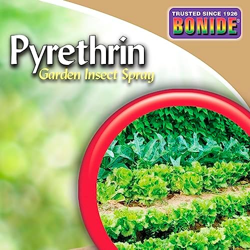 Bonide Pyrethrin Garden Insect Spray Concentrate, 16 oz Ready-to-Mix Fast Acting Insecticide for Outdoor Garden Use