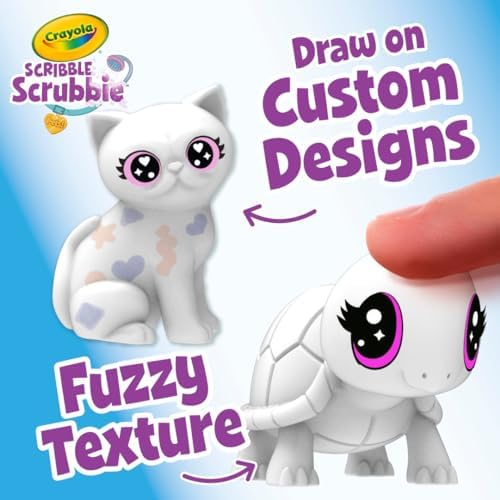 Crayola Scribble Scrubbie Pets Spray Boutique, Airbrush Art Set for Kids, DIY Crafts for Toddlers, Kids Toys, Gifts for Girls & Boys, Ages 3+