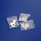500 Count - 1.5" x 1.5", 2 Mil Clear Plastic Reclosable Zip Poly Bags with Resealable Lock Seal Zipper for Coins, Jewelry, Snacks, Seeds