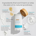 RAW SUGAR Aluminum Free Deodorant Stick, Simply Deo Bundle (Pack of 3) Whole Body Deodorant for Women & Men, Clean Formulated without Baking Soda, Talc & Parabens, Vanilla Bean + Charcoal Scent