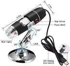 40 to 1000x Magnification Endoscope, 8 LED USB 2.0 Digital Microscope, Mini Camera with OTG Adapter Metal Stand, Compatible with Mac Windows 7 8 10 11 Android Linux Chrome Not for iPhone/iPad