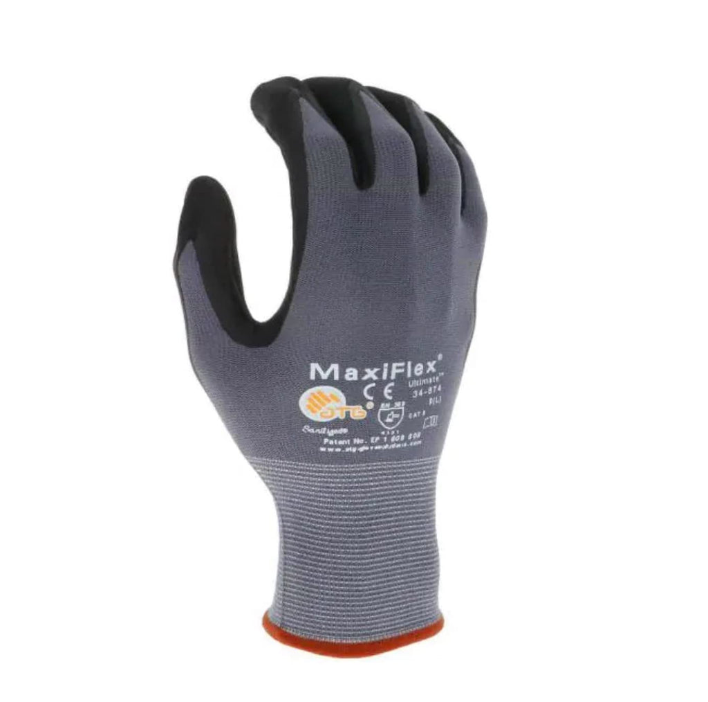 MaxiFlex 34-874 Ultimate Foam Nitrile Palm Coated Gloves Gray - Small (Pack of 24 - Pack)