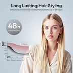 Hair Straightener Brush Straightening Comb - Ionic Heated Brush Straightener for Women, Plus 3x Dense Bristles Ceramic Styler for Thick Curly Hair, 16 Temps, 2 in 1 Flat Iron Brush Dual Voltage Travel