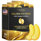 PLANTIFIQUE Gold Eye Patches for Puffy Eyes | 20 Pairs | Valentines Day Gifts Under Eye Masks for Dark Circles | Puffiness Eye Gels | Eye Mask Skincare