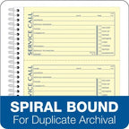 Adams Service Call Book, 5.25 x 11 Inch, Spiral Binding, 2-Part, Carbonless, 4 Messages per Page, 200 Sets, White and Canary (SC1155), White/Canary