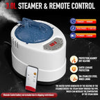 Portable Infrared Steam Sauna with 660nm Red Light Therapy& 850nm Infrared Light Device, 3L 1300W Steamer, Folding Chair, Full Body Personal Sauna Box Sauna Tent for Home Sauna