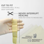 EVERLIT Xeroform Petrolatum Dressing | Sterile, Non-Adherent Occlusive Fine Mesh Gauze Pad | Non-Toxic, Gentle Patch for Burns, Laceration, Surgical Incisions & Skin Grafts (1" x 8" | Pack of 50)