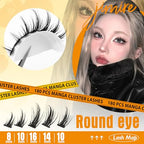 JIMIRE Wispy Lash Clusters Extensions 180Pcs Anime Eyelash Clusters D Curl Manga Lashes Clusters Natural Look 8-16MM Cluster Eyelash Extensions Individual Lash Extension Pack