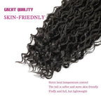 8 Packs Curly Boho Braids Faux Locs Crochet Hair, 18 Inch Goddess Locs Crochet Hair, Hippie Locs, Hair Extensions (18 Inch, 8 Packs, 4#)