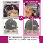 Body Wave Lace Front Wigs Human Hair Pre Plucked 13x6 HD Transparent Lace Frontal Wigs Human Hair 200% Density Glueless Brazilian Virgin Human Hair Wigs for Black Women With Baby Hair 20 Inch