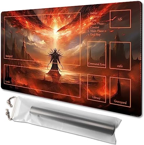 MTG Playmat - Non-Slip Backing Printing, Ideal for Card Game Enthusiasts TCG Playmat (Disaster befalls1-Deck)