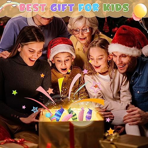 Cevei Cevoce Sensory Slug Fidget Toys for Adults & Kids - 6Pc Cute Autism Sensory Toy Set for Autistic Children, Ages 3+, (5.8 Inch)