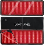 LOVTRAVEL 360pcs LED 660nm Red Light and 850nm Near Infrared Light Therapy Devices Mat Large Wearable Pads Wrap for Body Pain Relief
