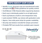 Identify Health Drug Screen Test | 200 Pack | 12 Panel CLIA Waived Instant Urine Drug Test Cup for AMP,BAR,BUP,BZO,COC,MDMA,MET,MTD,MOP|OPI,OXY,PCP,THC