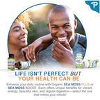 Power By Naturals Sea Moss Plus - USDA Certified Organic Wildcrafted Irish Seamoss, Bladderwrack & Burdock Root, Supplement for Immunity, 60Ct, 2 Pack