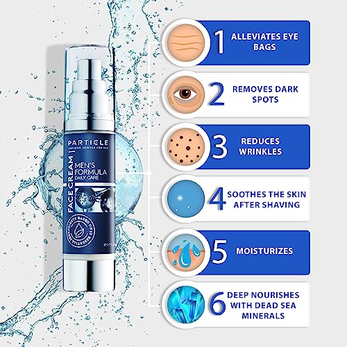 Particle 6-in-1 Face Cream for Men Anti-Aging Moisturizer, Reduces Wrinkles, Dark Spots & Eye Bags, Pack of 1 (1.7 oz.