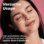 ITY Velvet Matte Finish Lip Stain-Mousse Textured Lip Clay, Nude Shade, Conceals Lip Lines, Rich Pigment Lip Tint Lipsticks, 0.14 oz (4g) in Berrylicious