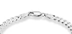 Miabella 925 Sterling Silver Italian 5mm Solid Diamond-Cut Cuban Link Curb Chain Bracelet for Men Women, Made in Italy (Length 7 Inches)