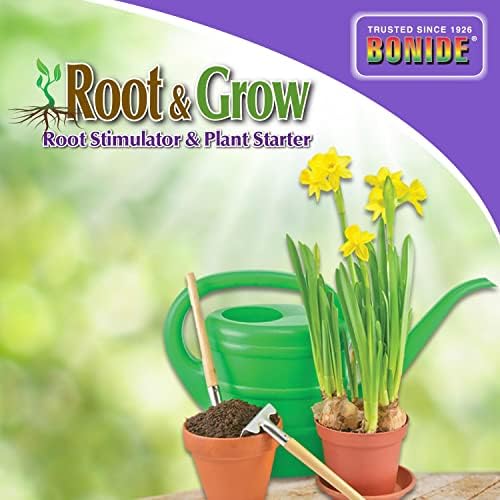 Bonide Garden Rich Root & Grow Root Stimulator & Plant Starter, 16 oz Concentrate 4-10-3 Fertilizer for Transplanting