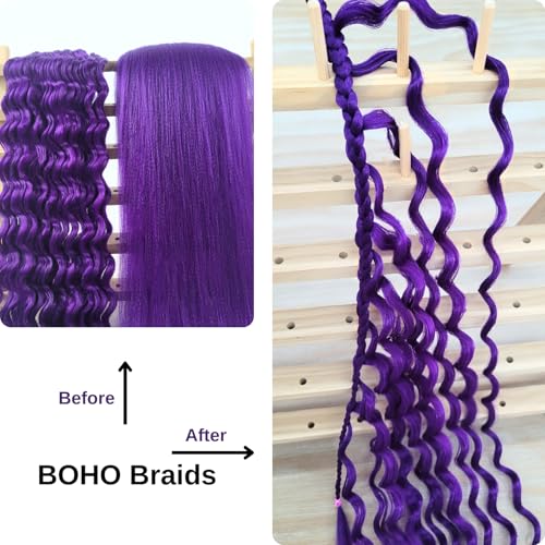 Purple Boho Hair for Braiding Hypoallergenic Boho Braiding Hair Knotless Braids for Black Women
