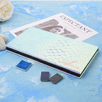 Allwon Magnetic Palette Mermaid Empty Makeup Palette with Mirror and 20Pcs Adhesive Empty Palette Metal Stickers for Eyeshadow Lipstick Blush Powder