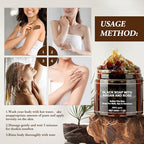 Morocco Black Soap With Argan And Rose, Zawina Moroccan BlackSoap Hammam, Zawina Morocco Black Beldi Soap, ZawinaBlack BeldiSoap Kessa Glove (2 PCS)