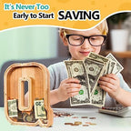 SummiDate Wooden Letter Piggy Bank| Piggy Bank for Boys Girls Toddler| Alphabet Q Money Bank| Coin Bank Birthday Gift for Kids|Birthday Gift for Kids (Q)