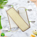 Almooni Natural Egyptian Loofah Back Scrubbers for Use in Shower, Exfoliating Natural Loofah Back Scrubber for Shower for Men and Women to Clean Your Back Deeply - 1 Count (1 Pack)