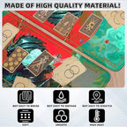 MTG Playmat Stitched Edges, MTG Mats with Zones for MTG TCG 24 x 14 inches Trading Card Inked Game Playmats with Storage Bag Smooth Rubber Surface Battle Game