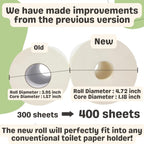 MOTHER EARTH Bamboo Toilet Paper - Ultra Soft & Strong 3-Ply Bath Tissue, 400 Sheets Per Roll, Hypoallergenic & Septic Safe, Mega Rolls, Pack of 12 Rolls