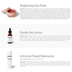 DRMTLGY Best Sellers Bundle: Brightening Eye Masks, Needle-less Serum, & Anti-Aging Tinted Moisturizer with SPF 46
