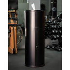 Zogics Gym Wipes Dispenser Stand and Trash Bin – Dual-Purpose Wet Wipes Dispenser for Sanitizing and Cleaning with Built-in 7 Gallon Trash Can, Black Galvanized Steel